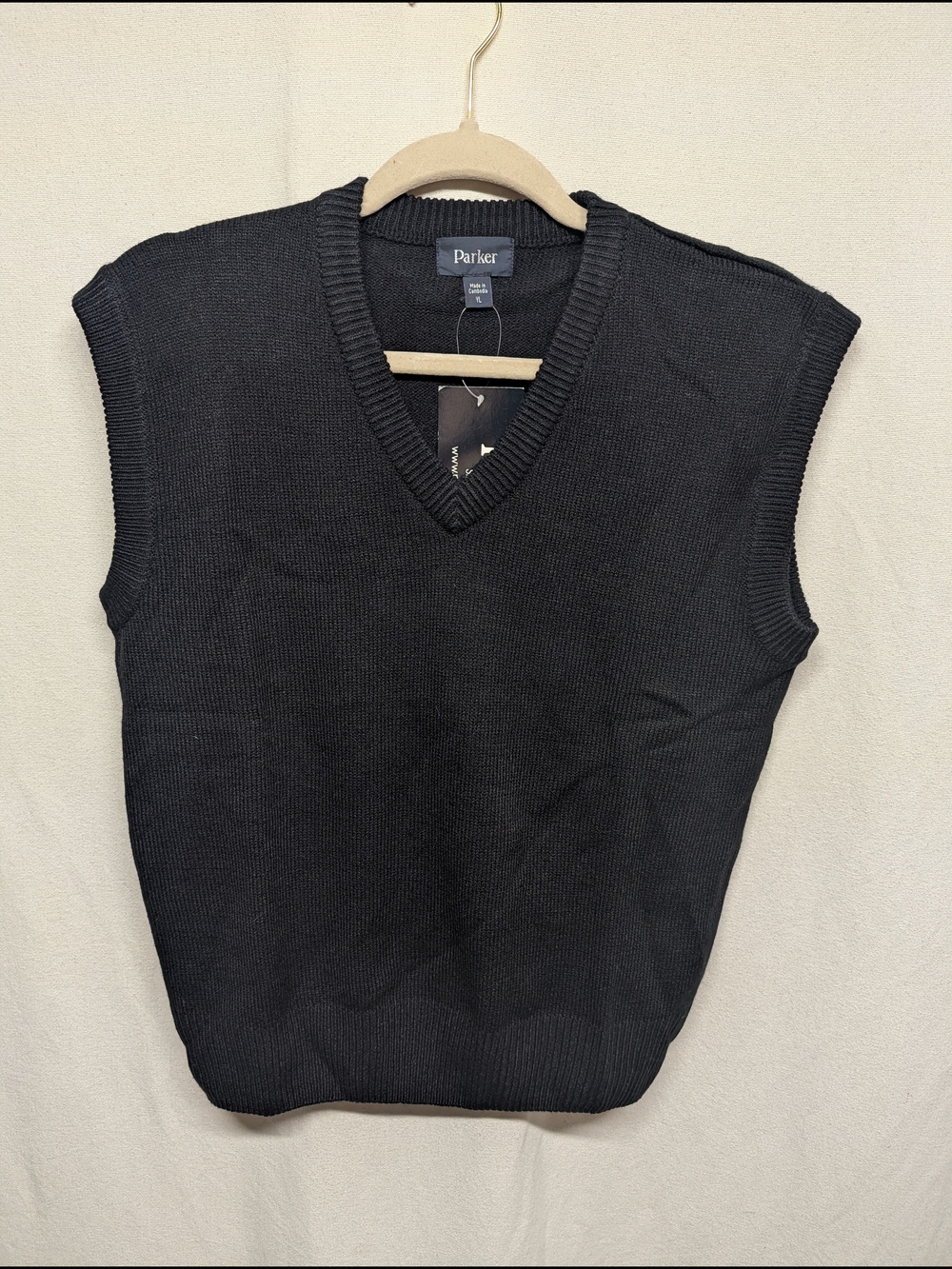 Parker Black V-Neck Sweater Vest